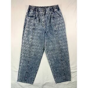 Vintage Sasson S.K. Wear 80s Acid Wash Jeans Size 12 High Waist Pleated